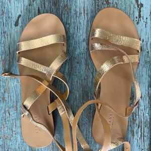 Sezane golden Helene sandals